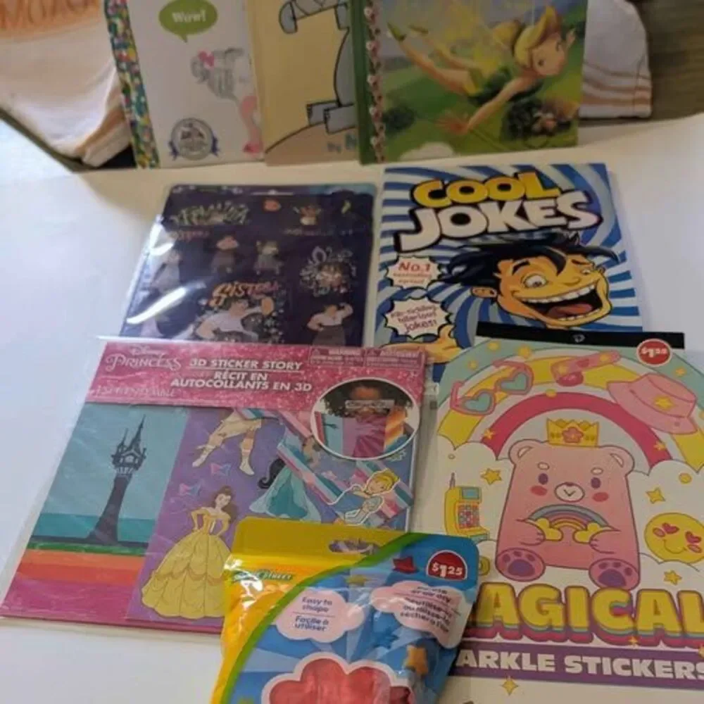 Kids 8pc Book and Activity Bundle Mo Willems Disney Princess Encanto Elmo